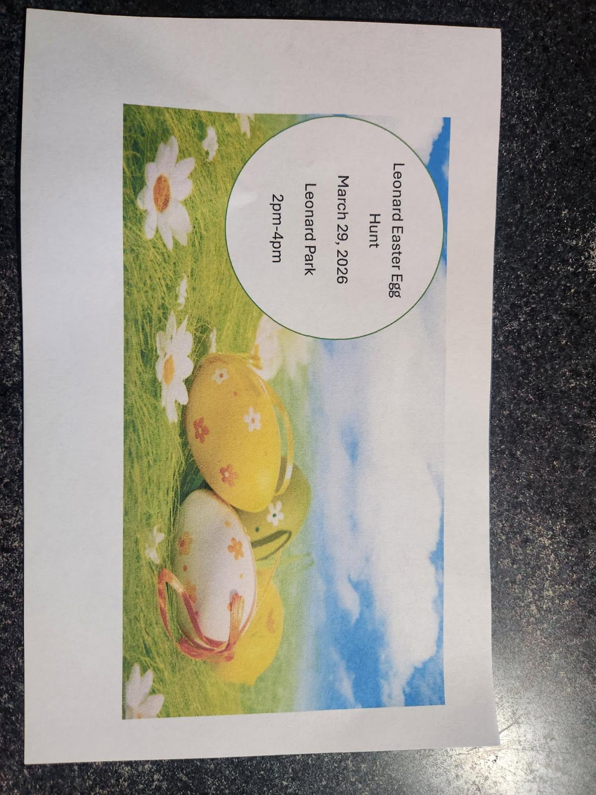 East Egg Hunt info